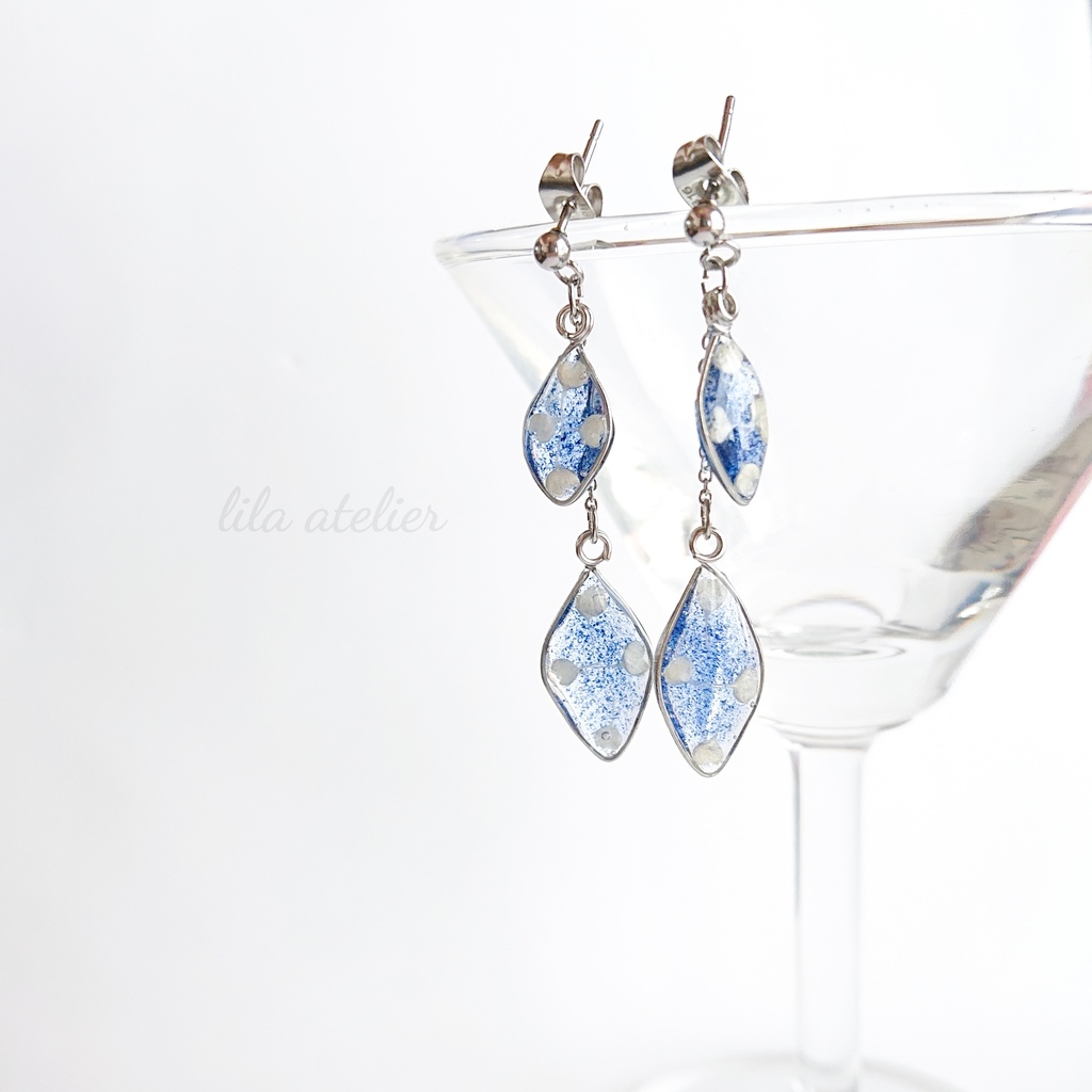 かすみ双葉【夜空】ピアス/イヤリング(金属アレルギー対応)