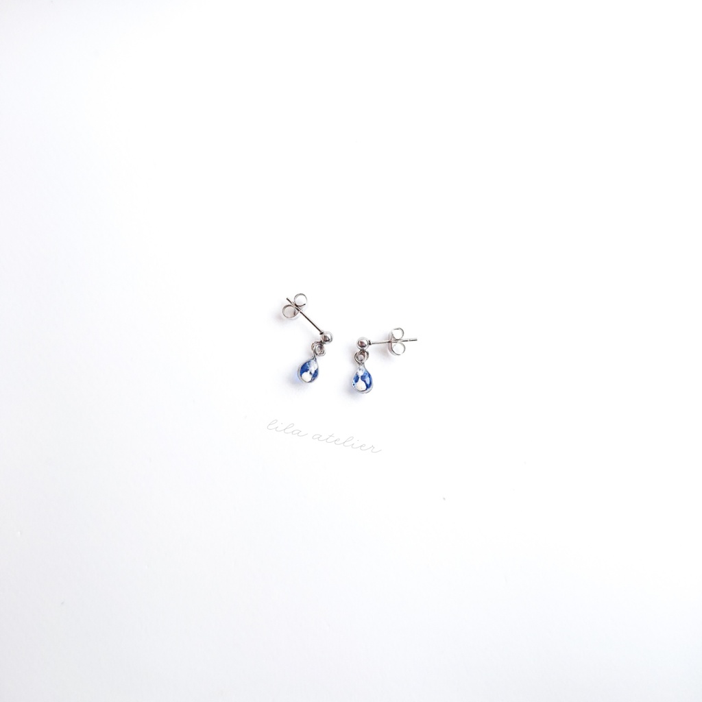 かすみ雫【夜空】ピアス/イヤリング(金属アレルギー対応)