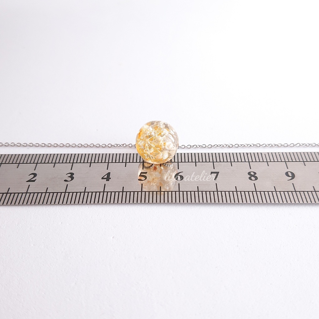 かすみ珠【秋】ペンダント(金属アレルギー対応)