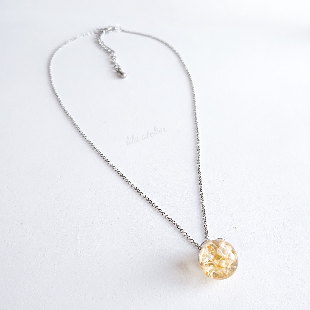 かすみ珠【秋】ペンダント(金属アレルギー対応)