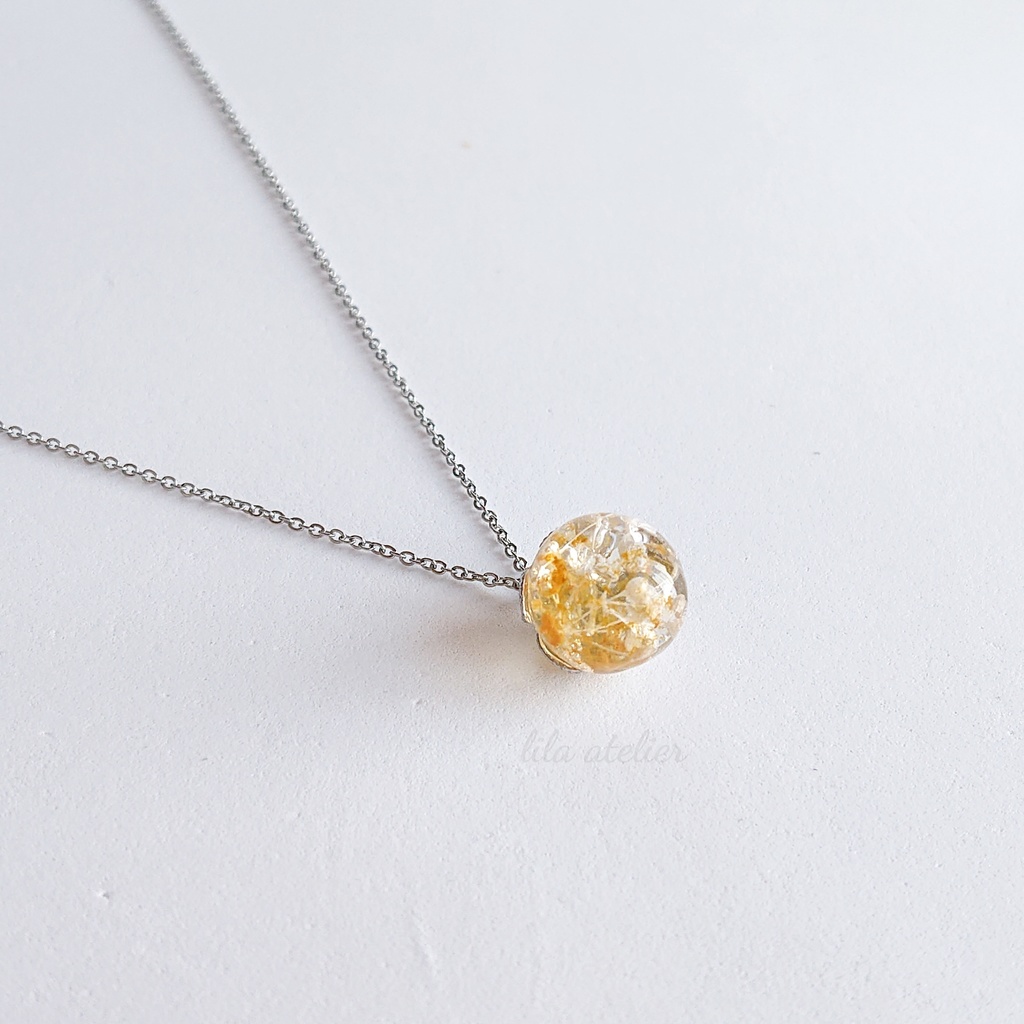 かすみ珠【秋】ペンダント(金属アレルギー対応)