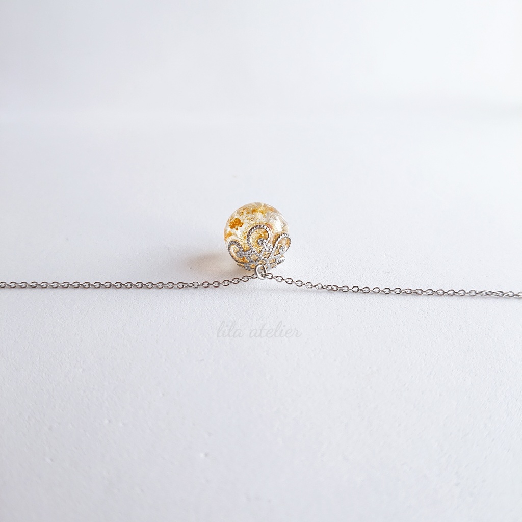 かすみ珠【秋】ペンダント(金属アレルギー対応)