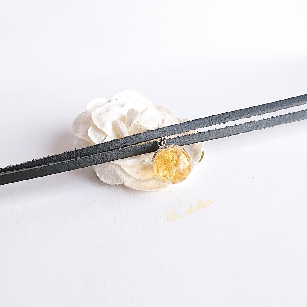 かすみ珠【秋】チョーカー(金属アレルギー対応)