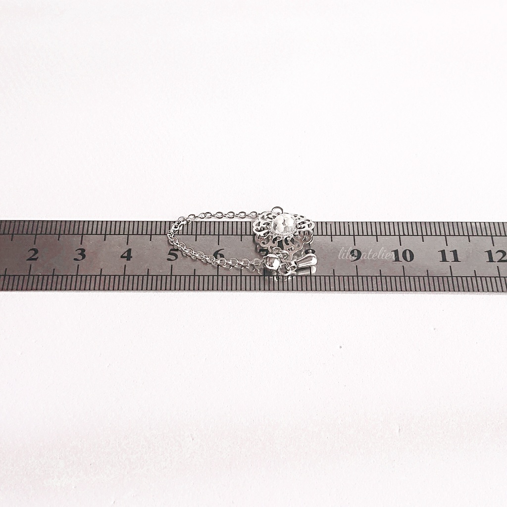 かすみ蔦葛【白】チェーンリング(金属アレルギー対応)