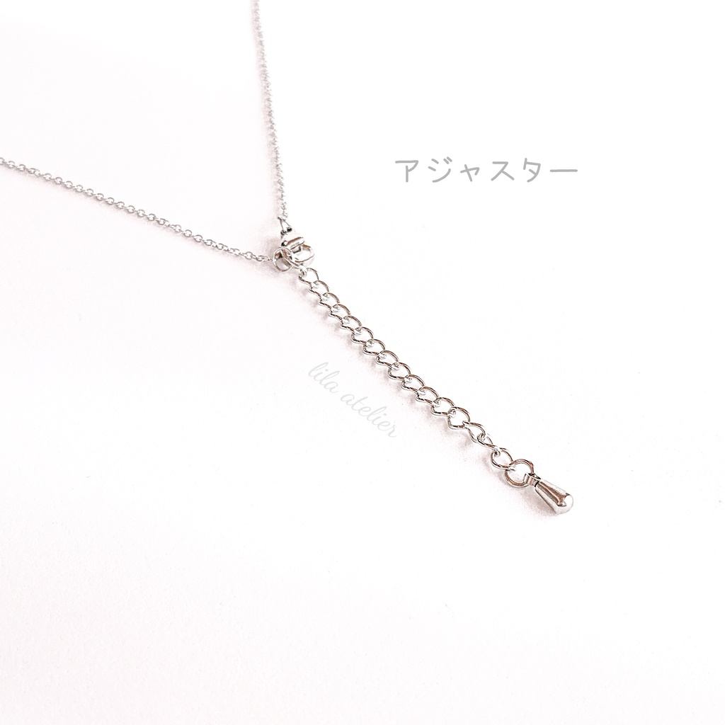 星花【紫】ペンダント(金属アレルギー対応)