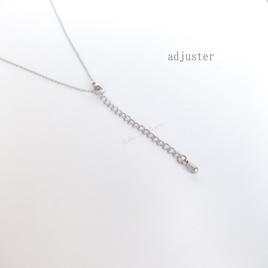 かすみ珠【桃】ペンダント(金属アレルギー対応)