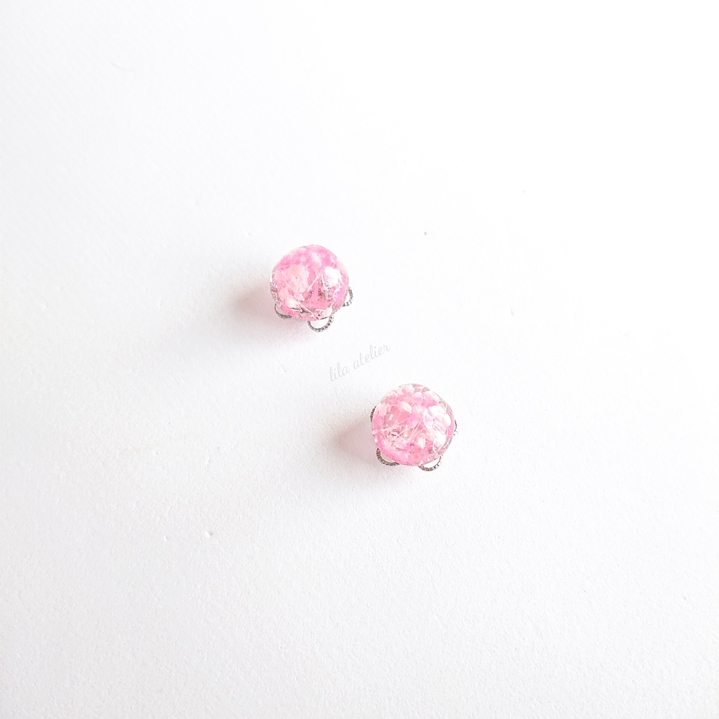 かすみ水中花【桃】マグネット(2個セット)