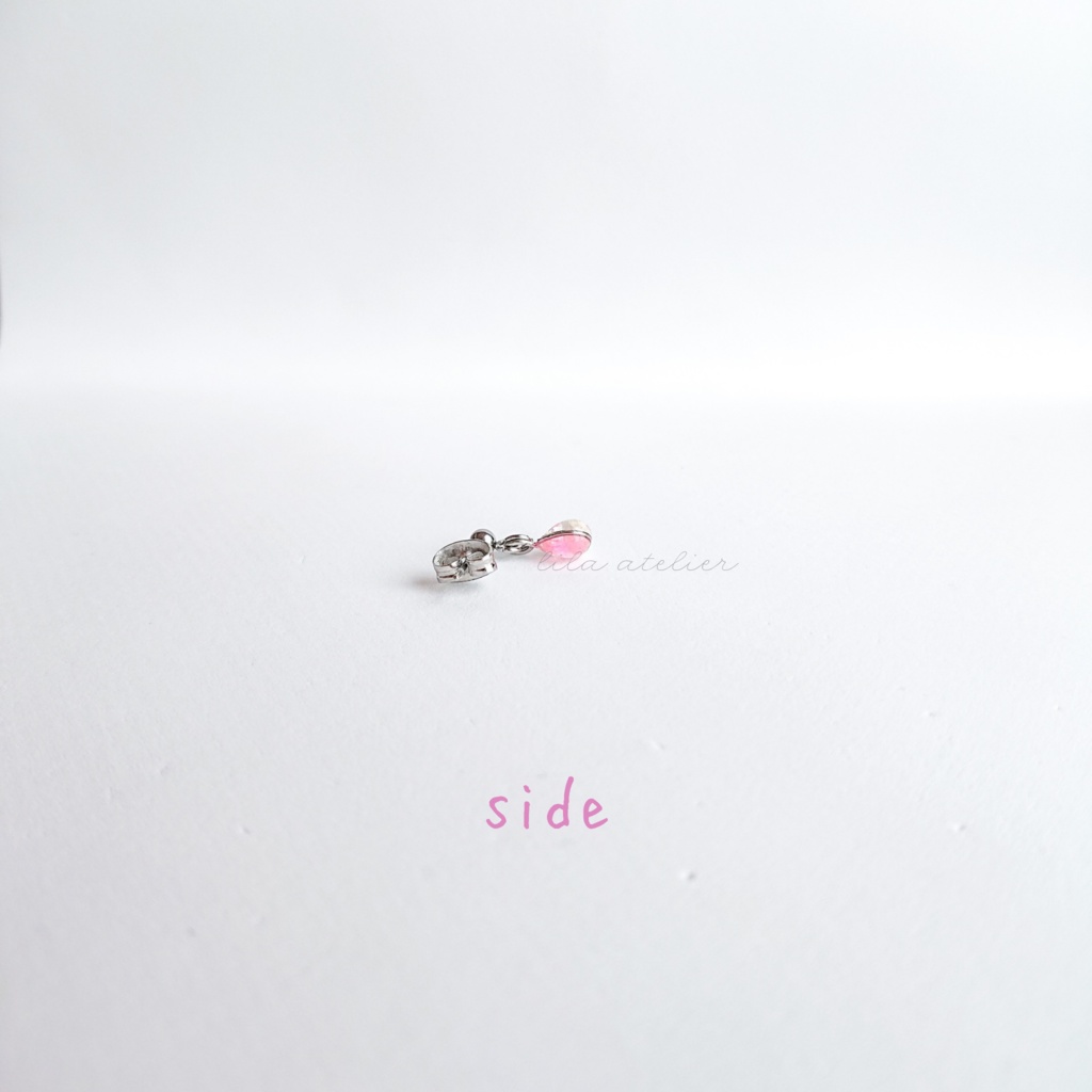 かすみ雫【桃】ピアス/イヤリング