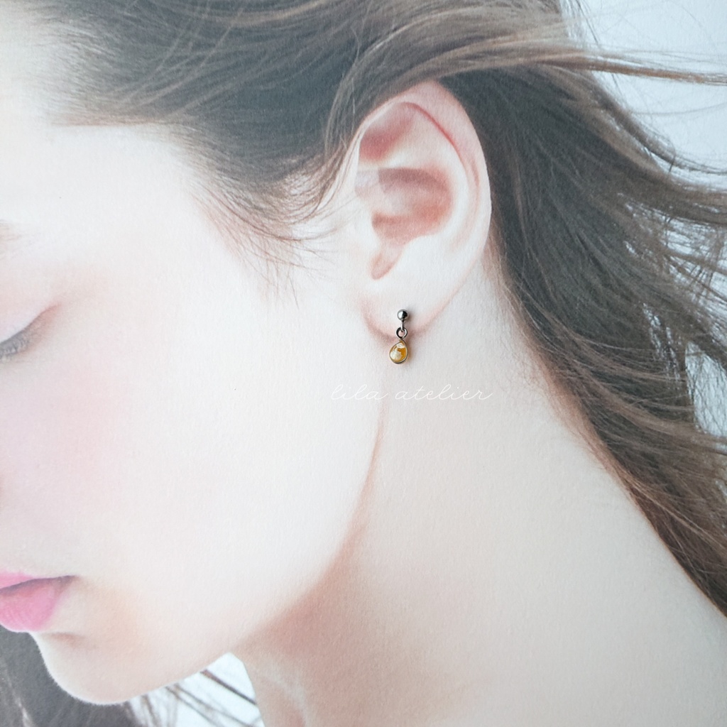 かすみ雫【秋】ピアス/イヤリング(金属アレルギー対応)