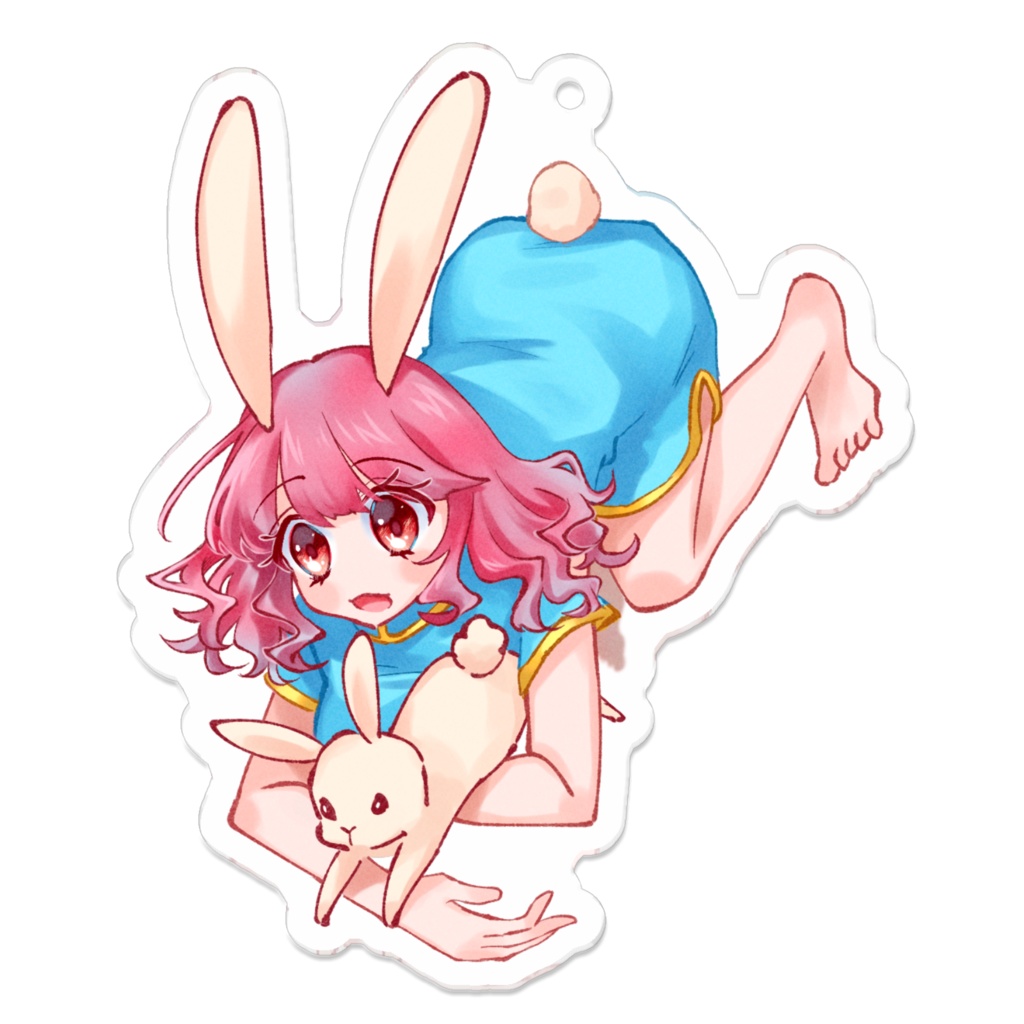うさみみチャイナちゃんゆらゆらアクリルキーホルダー