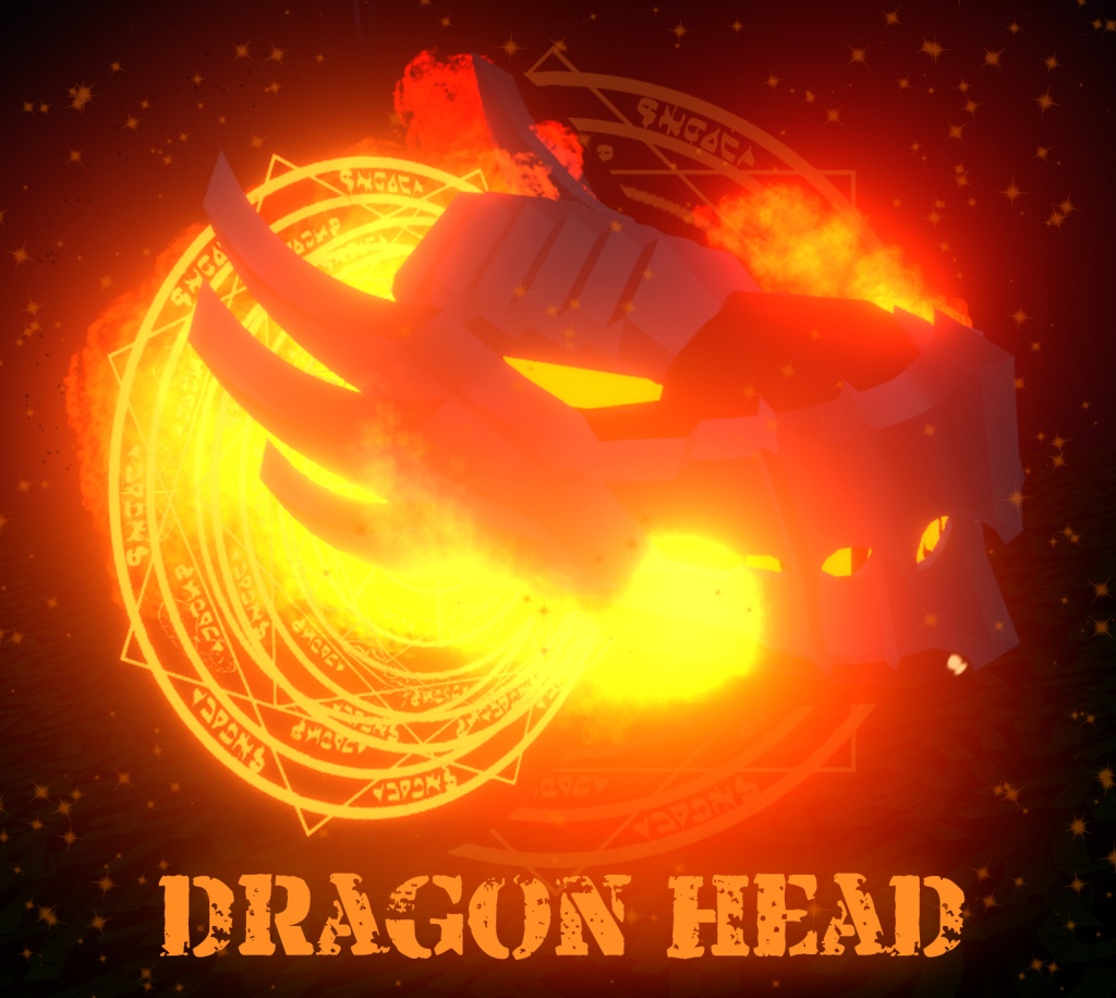 【MA対応】ドラゴンヘッド【アバター直下に入れるだけ！】