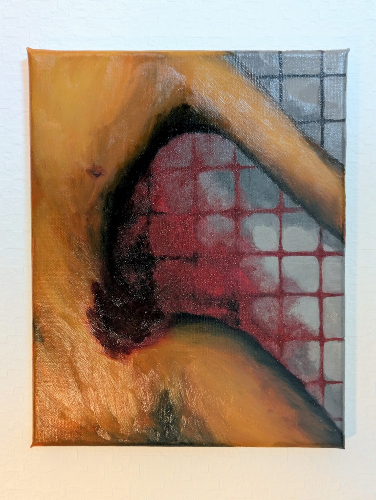 油画／血濡れたタイル