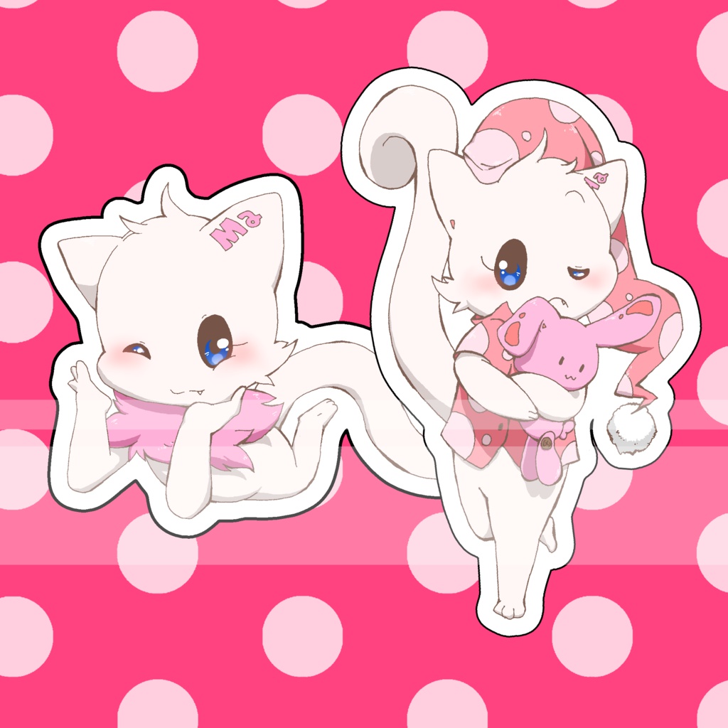 まかろん猫ステッカー