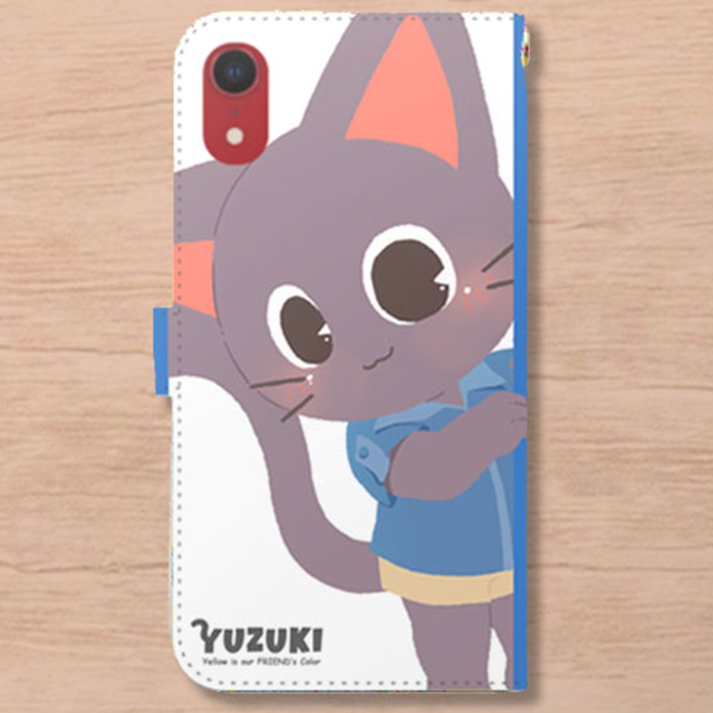 【iPhone・android対応】ユズキのチラ見えスマホ手帳ケース