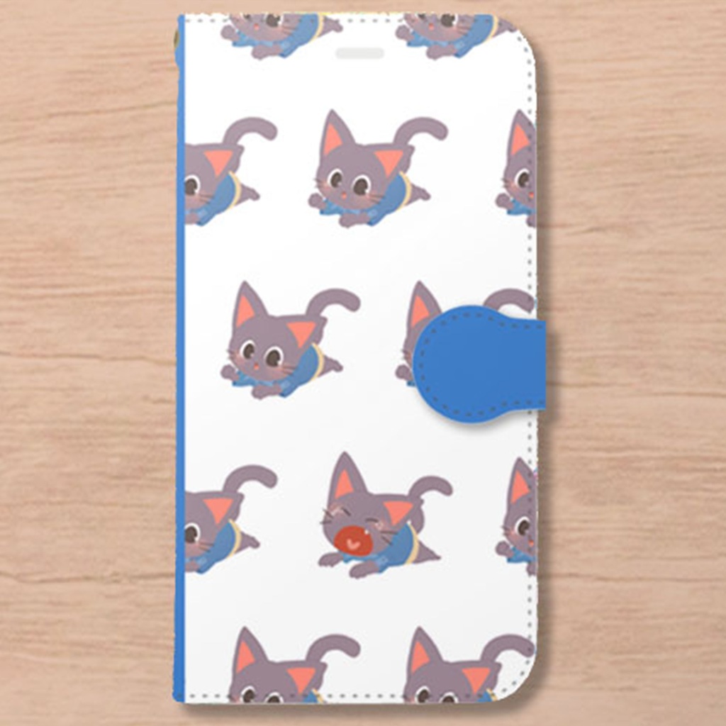 【iPhone・android対応】ユズキのチラ見えスマホ手帳ケース