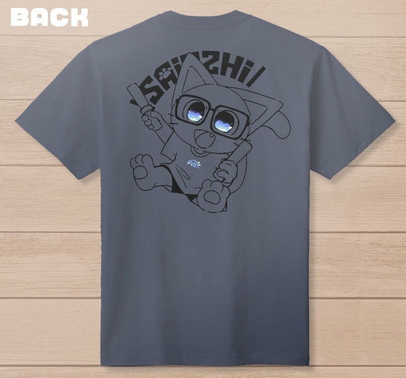 ぽふぃにゃあーTシャツ(ブラック)