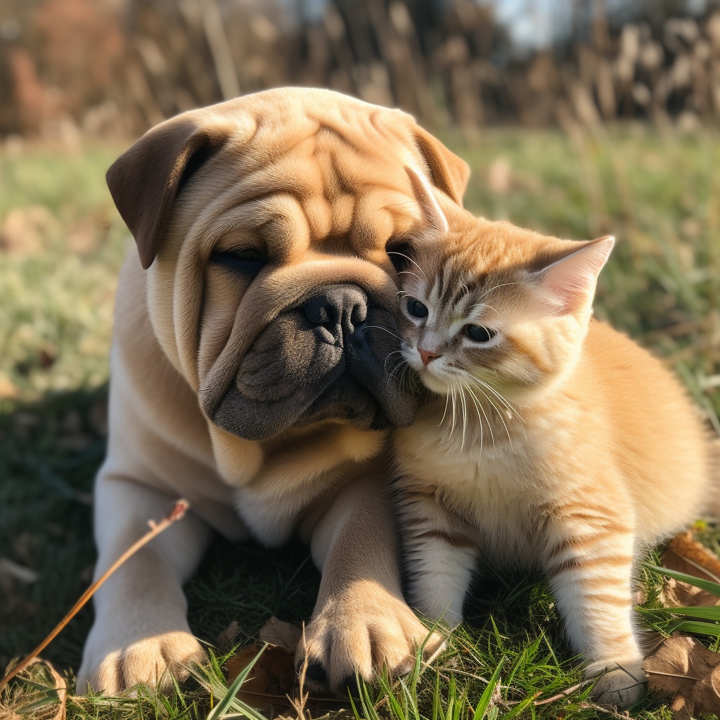 犬と猫Tシャツ