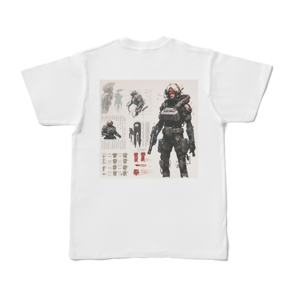 キャラクター設定画Tシャツ