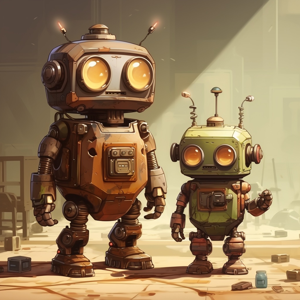 兄弟ロボットTシャツ