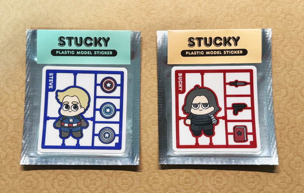 スティーブ＆バッキー　プラモデル風ステッカー