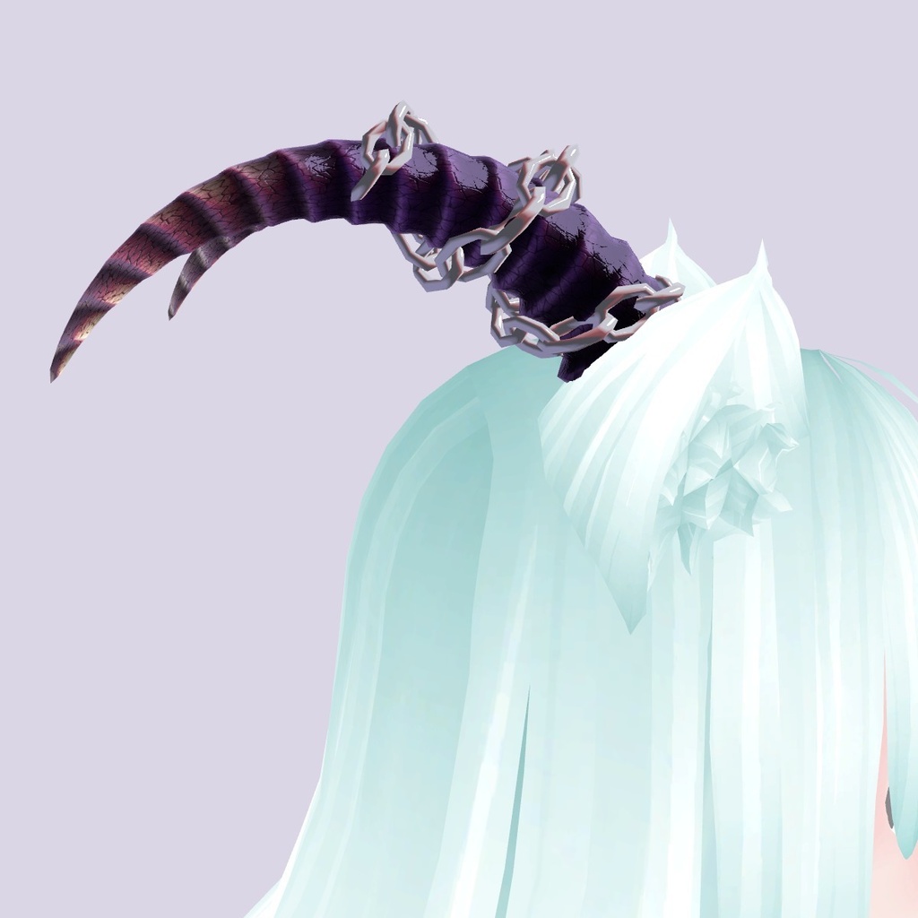 【VRChat想定】銀鎖の角(ツノ)|Modular Avatar 対応