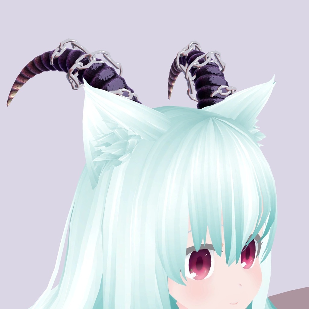 【VRChat想定】銀鎖の角(ツノ)|Modular Avatar 対応