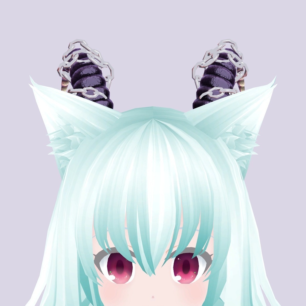 【VRChat想定】銀鎖の角(ツノ)|Modular Avatar 対応