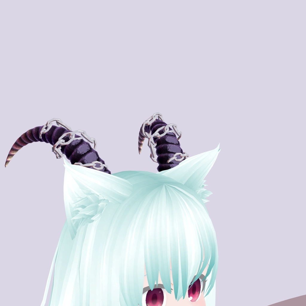 【VRChat想定】銀鎖の角(ツノ)|Modular Avatar 対応