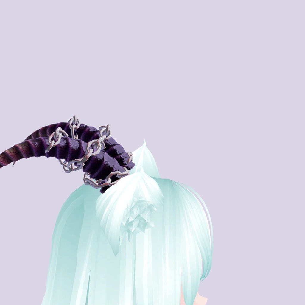 【VRChat想定】銀鎖の角(ツノ)|Modular Avatar 対応