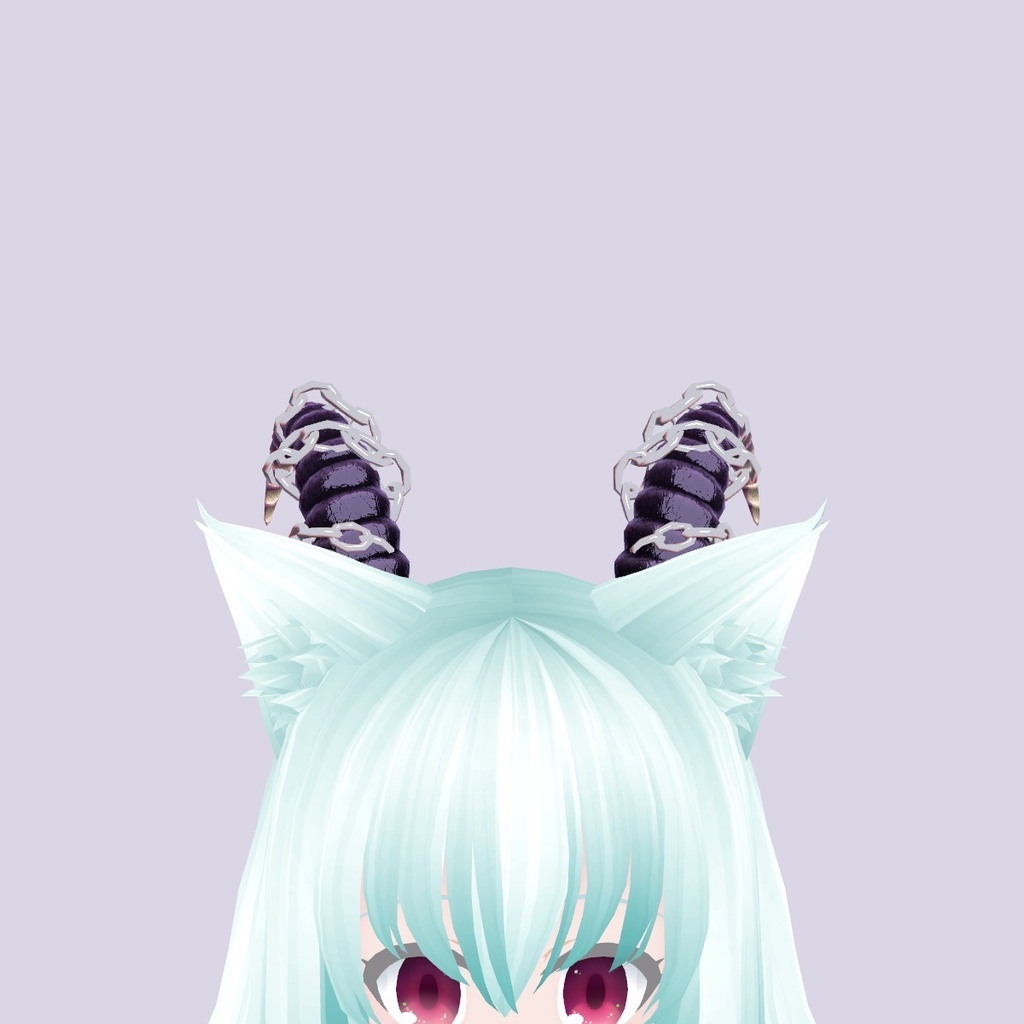 【VRChat想定】銀鎖の角(ツノ)|Modular Avatar 対応
