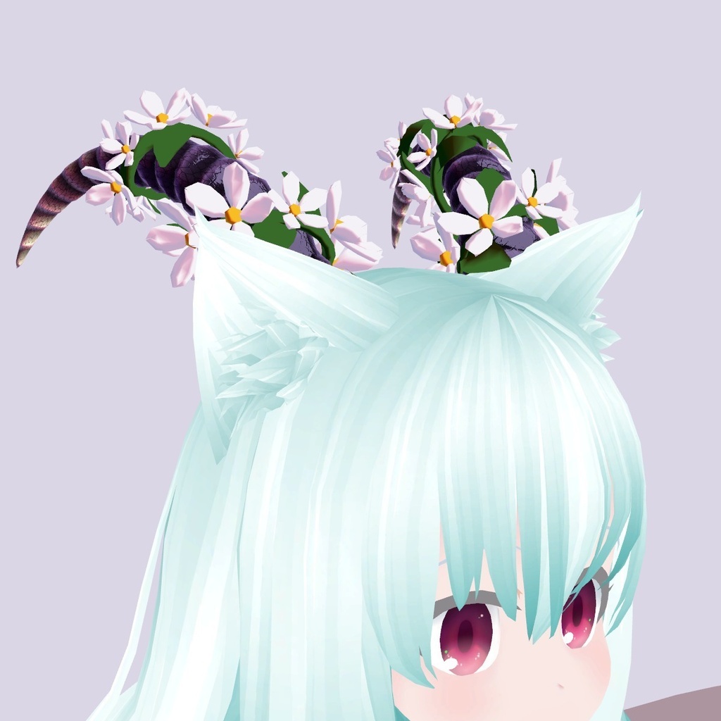 【VRChat想定】花蔓の角(ツノ)|Modular Avatar 対応