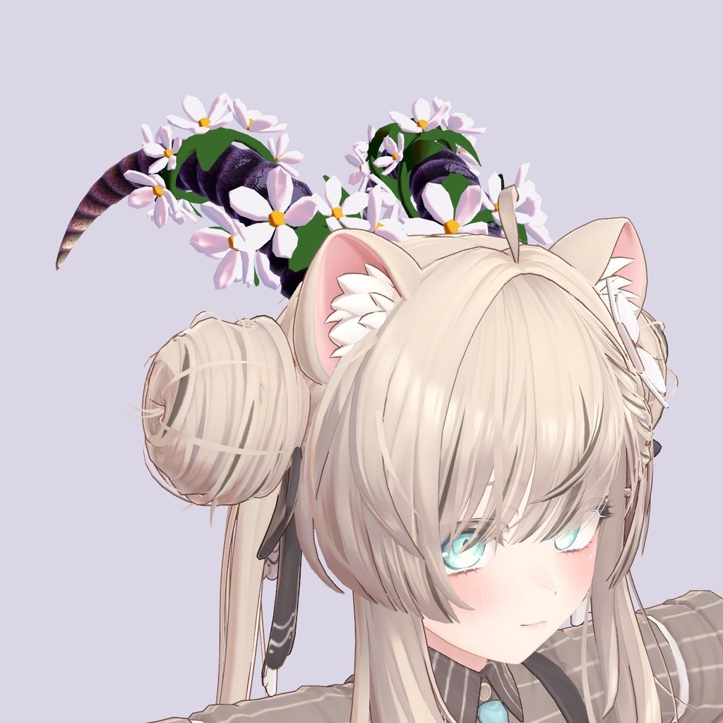 【VRChat想定】花蔓の角(ツノ)|Modular Avatar 対応