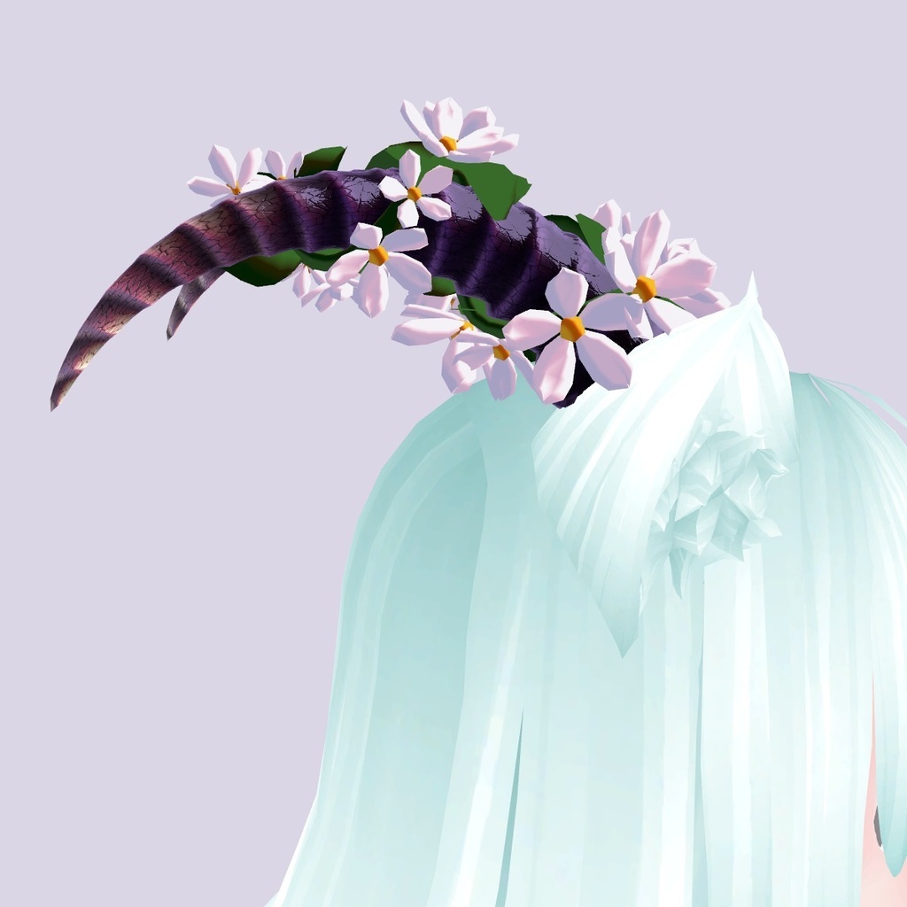 【VRChat想定】花蔓の角(ツノ)|Modular Avatar 対応