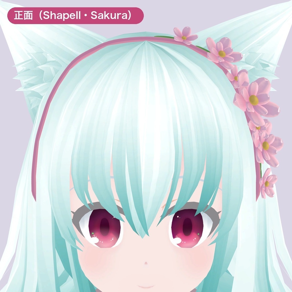 花のカチューシャ【3色・シェイプキーでフィット・MA対応】