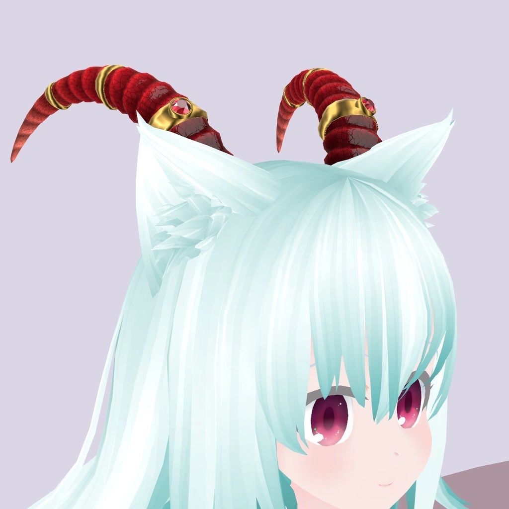 【VRChat想定】宝石の角(ツノ)3色セット|Modular Avatar 対応