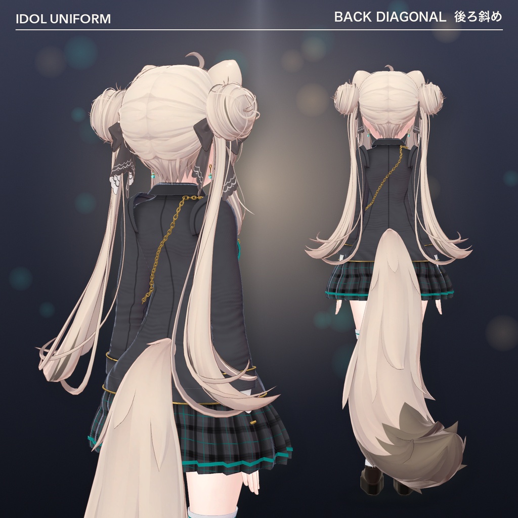 【VRChat想定】制服アイドル衣装 全4色セット(マヌカ専用)|Modular Avatar 対応