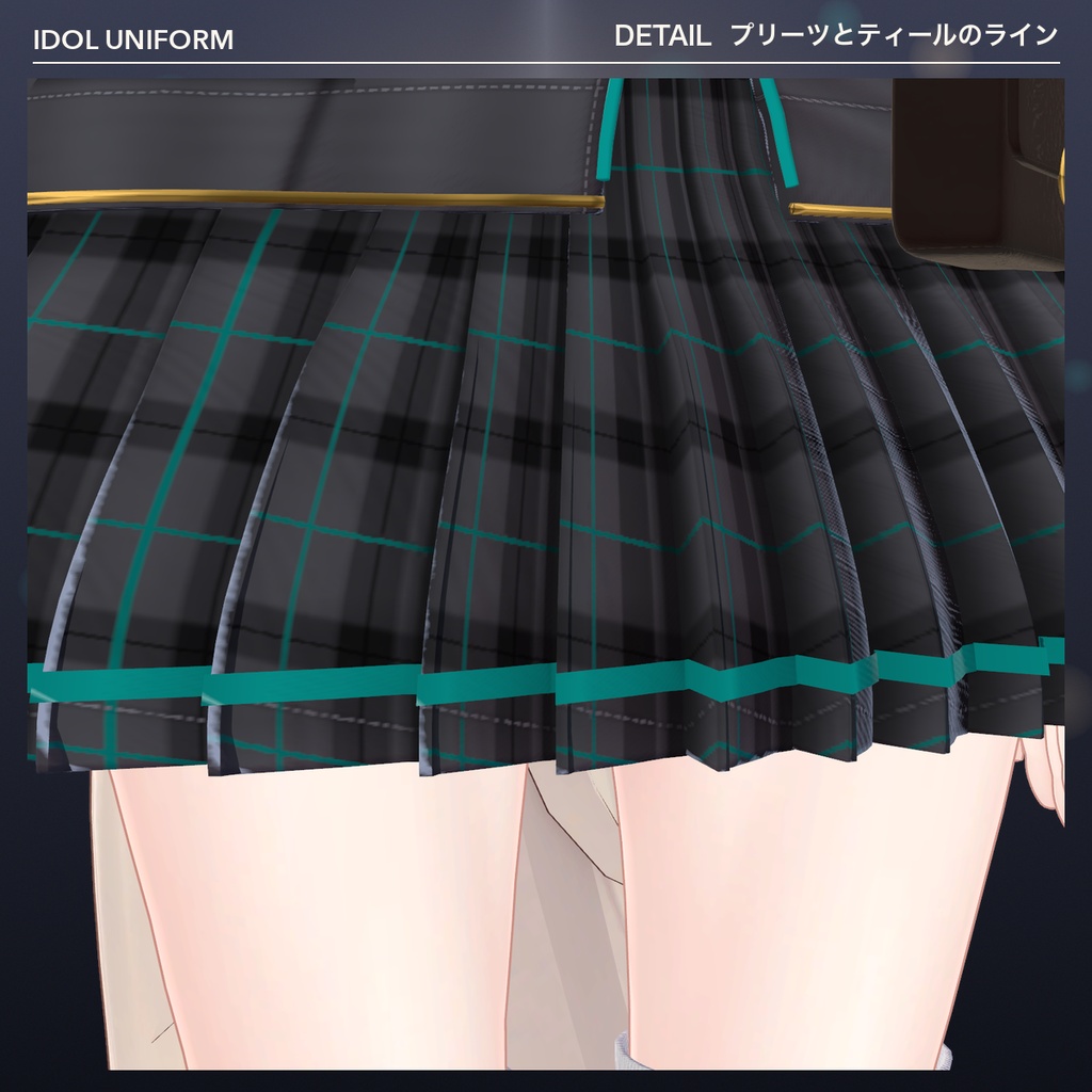 【VRChat想定】制服アイドル衣装 全4色セット(マヌカ専用)|Modular Avatar 対応