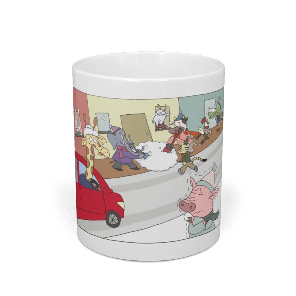 アニマルマグカップ『冬の街並み』