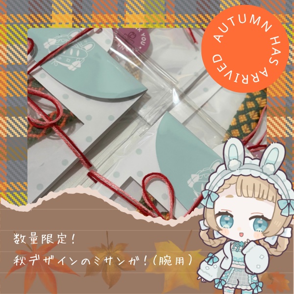【数量限定】萌水団 秋デザイン 手作りミサンガ
