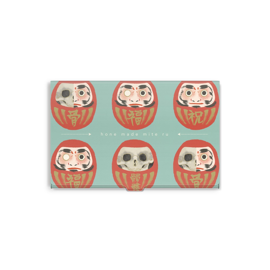 骸骨達磨　名刺入れ