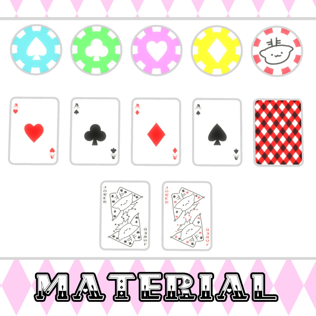 トランプ&カジノチップ イヤリングセット 付け替えも可能! 期間限定セール中