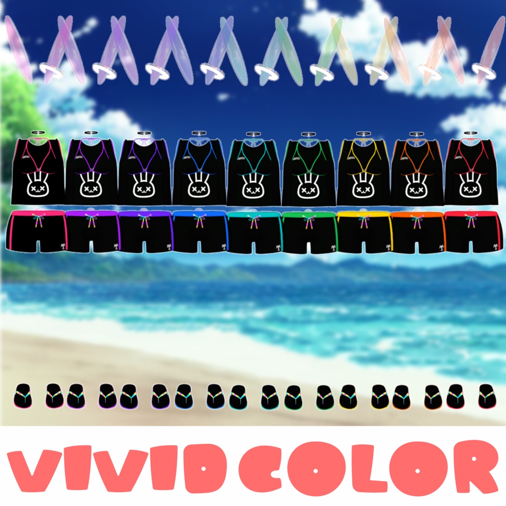発売記念半額セール中✨【4アバター対応】BUNNY RESORT Ladies バニー水着