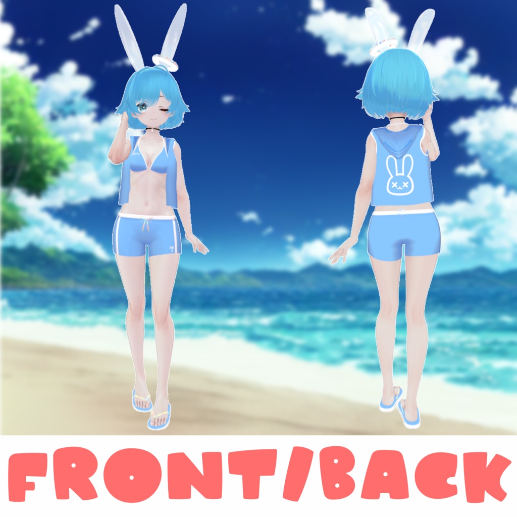 発売記念半額セール中✨【4アバター対応】BUNNY RESORT Ladies バニー水着