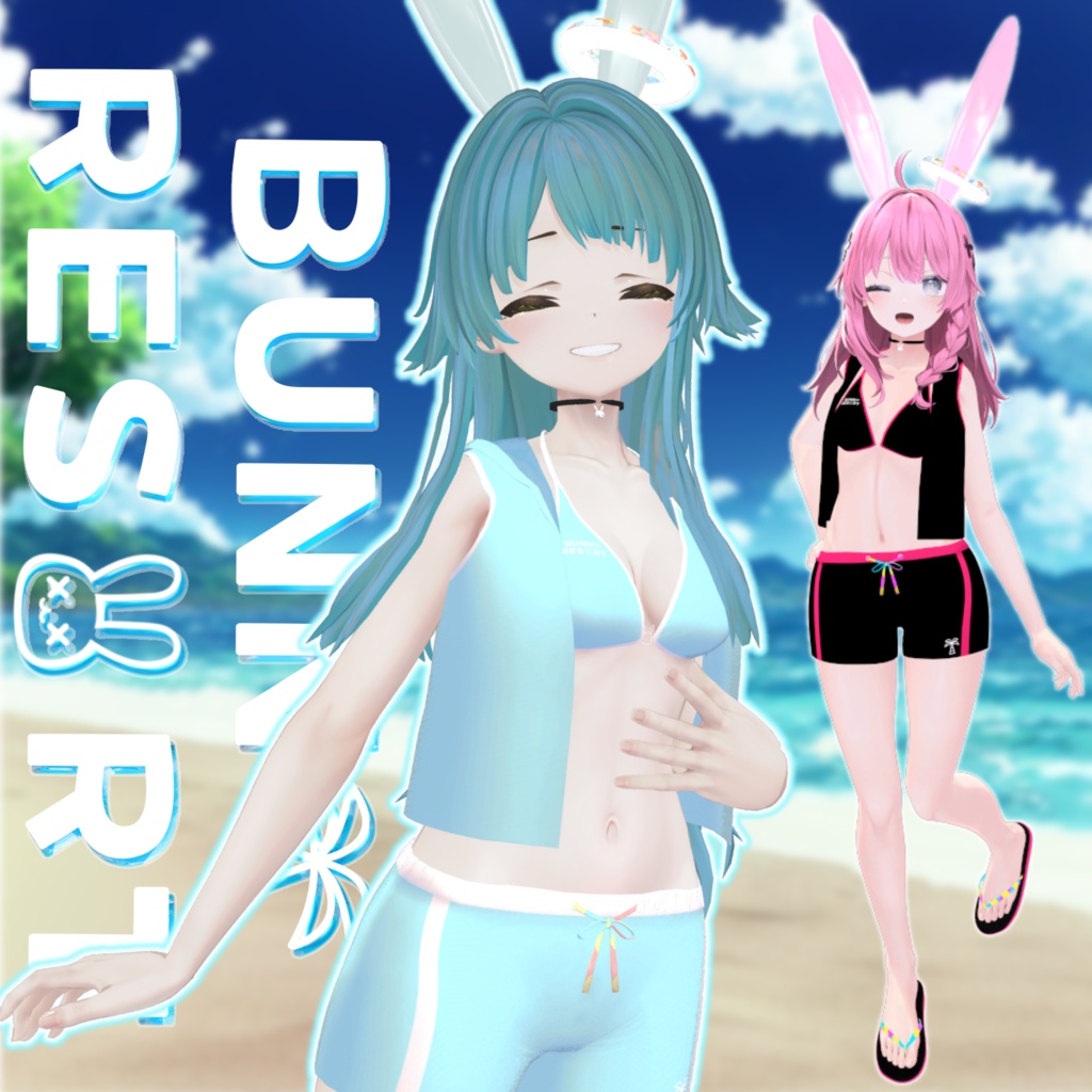 発売記念半額セール中✨【4アバター対応】BUNNY RESORT Ladies バニー水着
