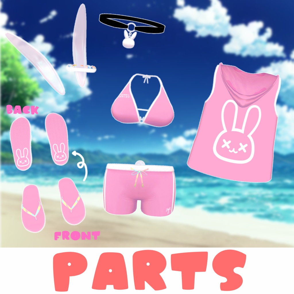 発売記念半額セール中✨【4アバター対応】BUNNY RESORT Ladies バニー水着