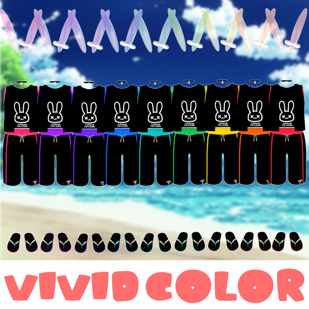 発売記念25%Off SALL✨【10アバター対応】BUNNY RESORT Mans バニー水着【 #VRChat #うドのお店】