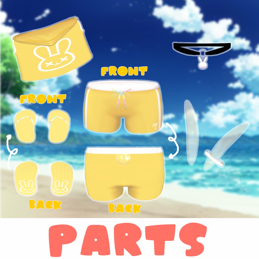 発売記念セール【2アバター対応】BUNNY RESORT Animals バニー水着【 #VRChat #うドのお店】