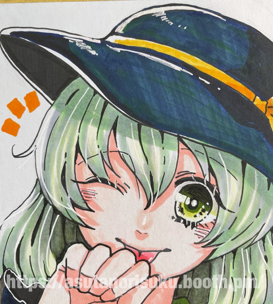 古明地こいし　イラスト色紙（小色紙）
