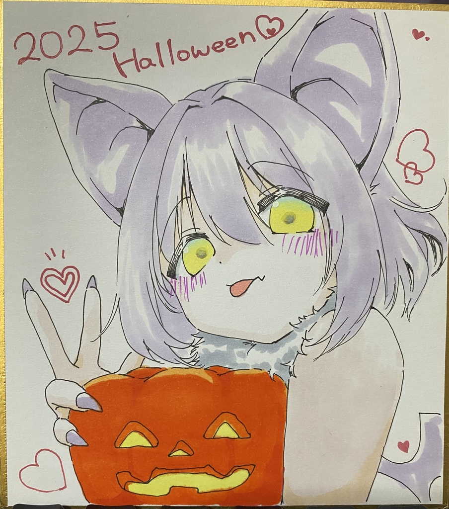 2025ハロウィン色紙