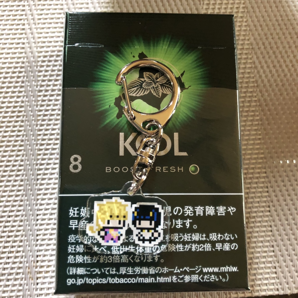 JOJO ドット絵アクリルキーホルダー 仗助&露伴